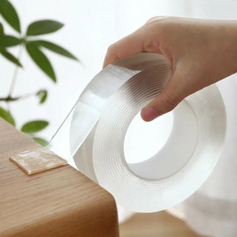 Cinta mágica doble faz transparente 3 metros - 3 cm