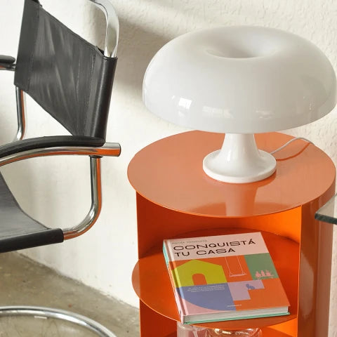 Lampara de mesa retro Mushroom - blanco