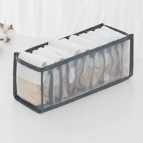 Organizador de ropa interior con divisores angosto